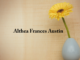 Obituary: Althea Frances Austin