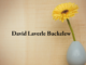 Obituary: David Laverle Buckelew
