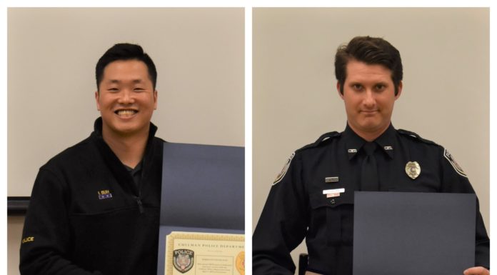 Cullman Police Department pins 2 officers for 10 years’ service