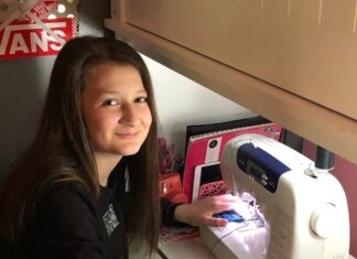 Bringing out the Best: Hanceville Middle School student making masks for medical professionals