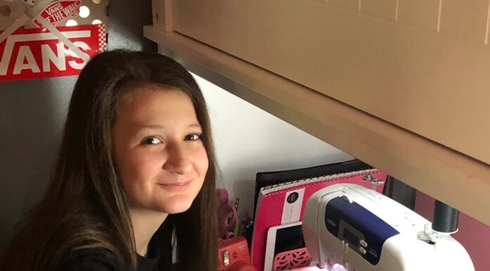 Bringing out the Best: Hanceville Middle School student making masks for medical professionals