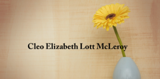 Obituary: Cleo Elizabeth Lott McLeroy