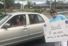 ‘Honk if you miss coming to the center’