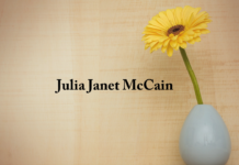 Obituary: Julia Janet McCain