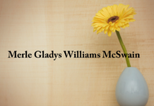 Obituary: Merle Gladys Williams McSwain