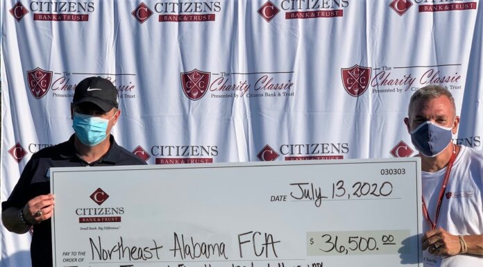 Citizens Bank & Trust reaches $211K total raised for NE Alabama FCA at annual charity golf tournament