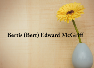 Obituary: Bertis (Bert) Edward McGriff
