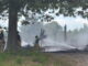 Abandoned house burns near south Wal-Mart