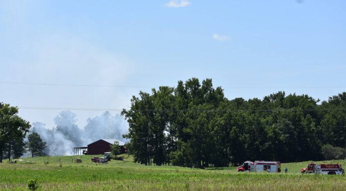Fire damages barn near Simcoe