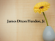 Obituary: James Dixon Hendon, Jr.