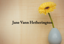 Obituary: Jane Vann Hetherington