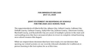 Cullman City, County Schools reaffirm commitment to in-person learning this fall