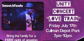 ‘LOVE TRAIN’ Unity Concert tonight at Depot Park