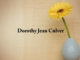 Obituary: Dorothy Jean Culver