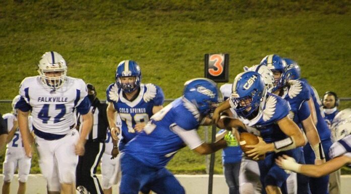 PREP FOOTBALL: Cold Springs comes up short at home to Falkville, 49-13