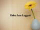Obituary: Ruby Ann Leggett