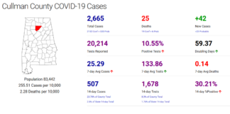 Cullman County COVID-19 update: Oct. 29