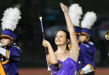 Fairview majorette shares special moment with young fan