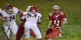 PREP FOOTBALL: Raiders run over Redskins 34-7