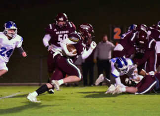 PREP FOOTBALL: Warriors dominate Carbon Hill, 37-0
