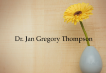 Obituary: Dr. Jan Gregory Thompson