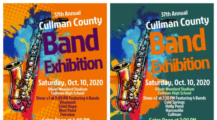 (Updated) 37th annual Cullman County Band Exhibition postponed to Thursday, Oct. 15