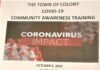 Colony to host COVID-19 community awareness training this Thursday