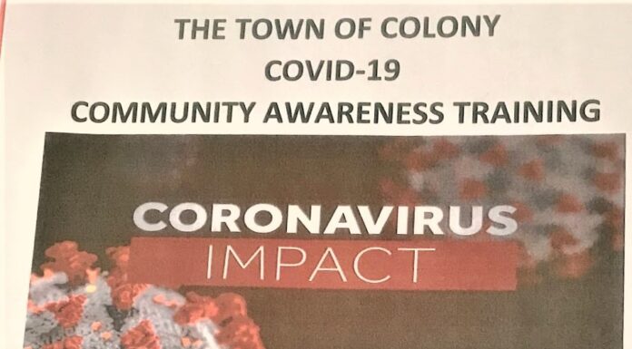 Colony to host COVID-19 community awareness training this Thursday