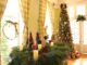 Holiday decorating with backyard greenery