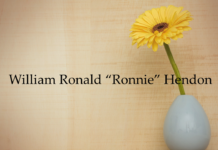 Obituary: William Ronald “Ronnie” Hendon