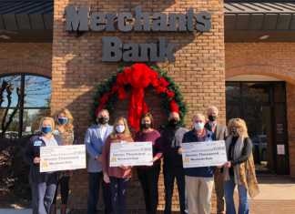 Merchants Bank donates $21K to 3 local charities