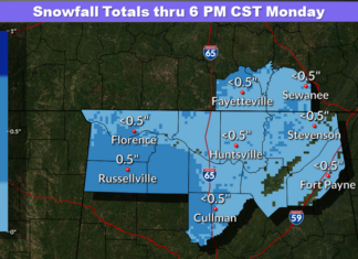 Dusting of snow possible tonight; ALDOT encourages caution
