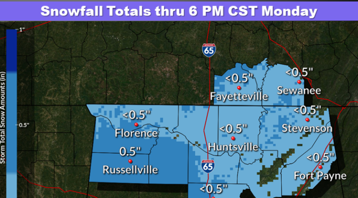 Dusting of snow possible tonight; ALDOT encourages caution