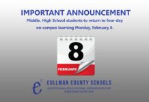 Cullman County Schools’ students to return to campus 4 days a week