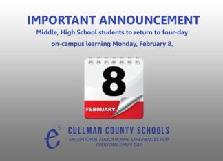 Cullman County Schools’ students to return to campus 4 days a week
