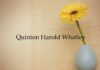 Obituary: Quinton Harold Whatley