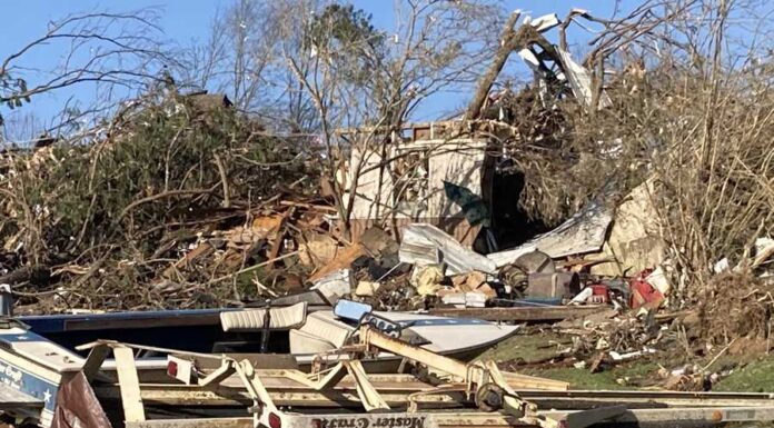 Hanceville Public Works assisting in Fultondale tornado recovery