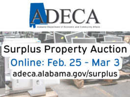 PUBLIC NOTICE: ADECA online state surplus property auction Feb. 25-March 3