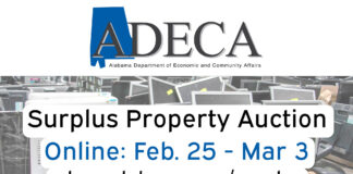 PUBLIC NOTICE: ADECA online state surplus property auction Feb. 25-March 3