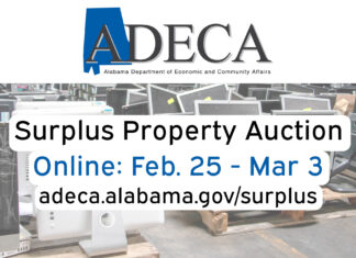 PUBLIC NOTICE: ADECA online state surplus property auction Feb. 25-March 3