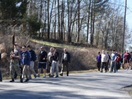 Catholic fraternal organization marches through Cullman County