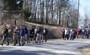 Catholic fraternal organization marches through Cullman County