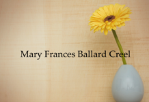 Obituary: Mary Frances Ballard Creel