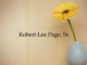 Obituary: Robert Lee Page, Sr.
