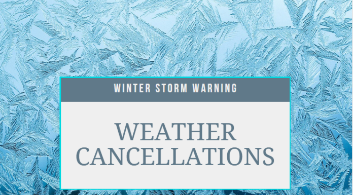 LIST: Weather-related cancellations