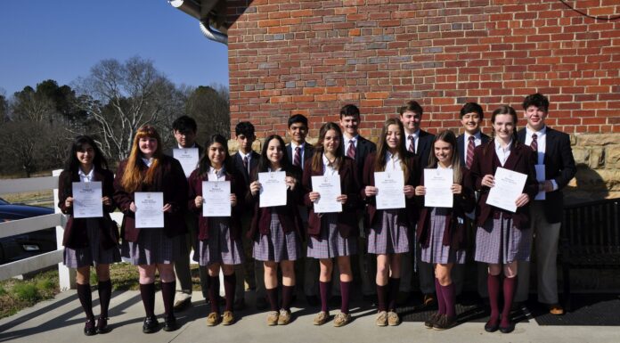 St. Bernard students inducted into National Honor Society