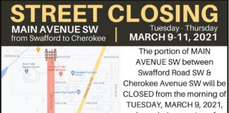 Portion of Main Ave SW will be closed March 11