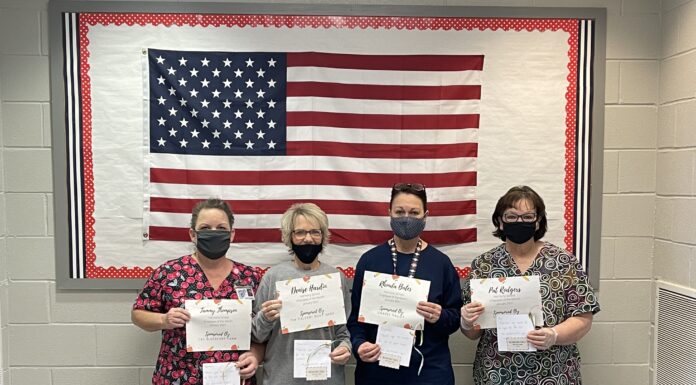 Harmony School lunchroom staff recognized for outstanding service