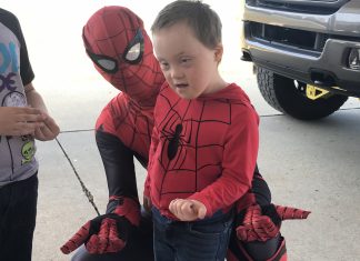 Cullman County Child Development Center gets a visit from their favorite superheroes!