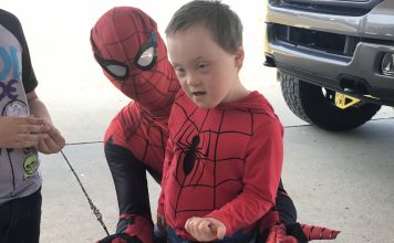 Cullman County Child Development Center gets a visit from their favorite superheroes!